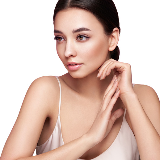 woman-with-clear-skin-looking-to-the-side