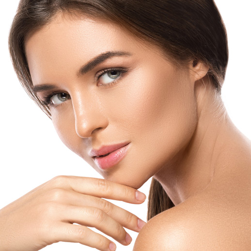 woman-with-flawless-skin-posing-with-hand-near-chin